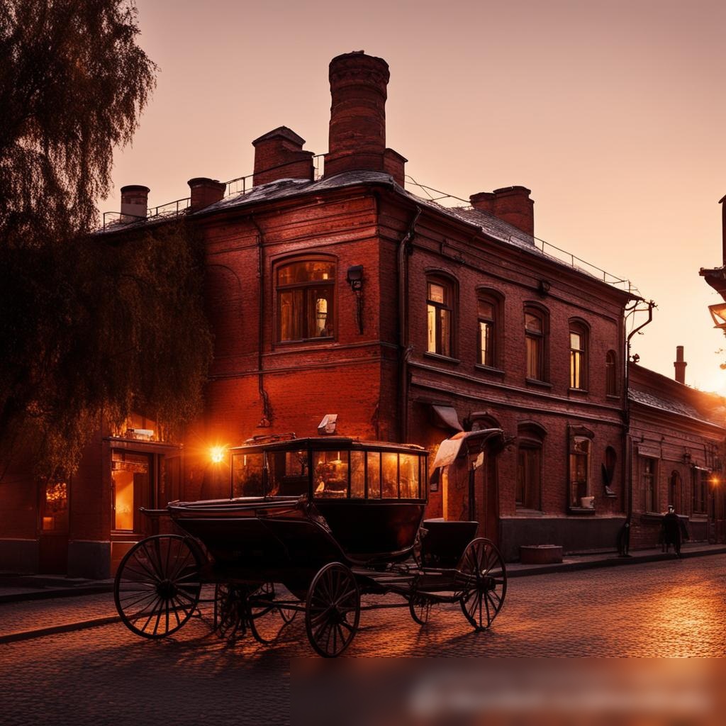 Внешний вид традиционной русской хлебопекарни на рассвете - Пример 3