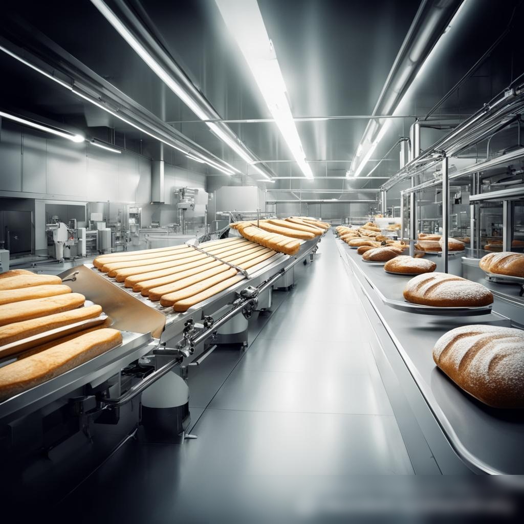 Футуристическая автоматизированная линия по производству хлеба в высокотехнологичной пекарне - Пример 3