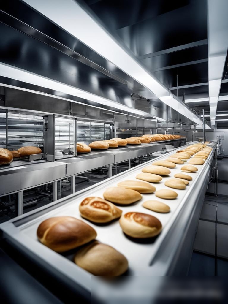Футуристическая автоматизированная линия по производству хлеба в высокотехнологичной пекарне - Пример 5