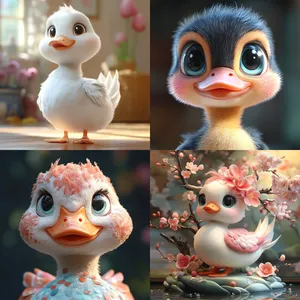 Whimsical Cartoon Birds - Пример 1