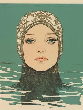 Serene Oriental Art Nouveau - Пример 3