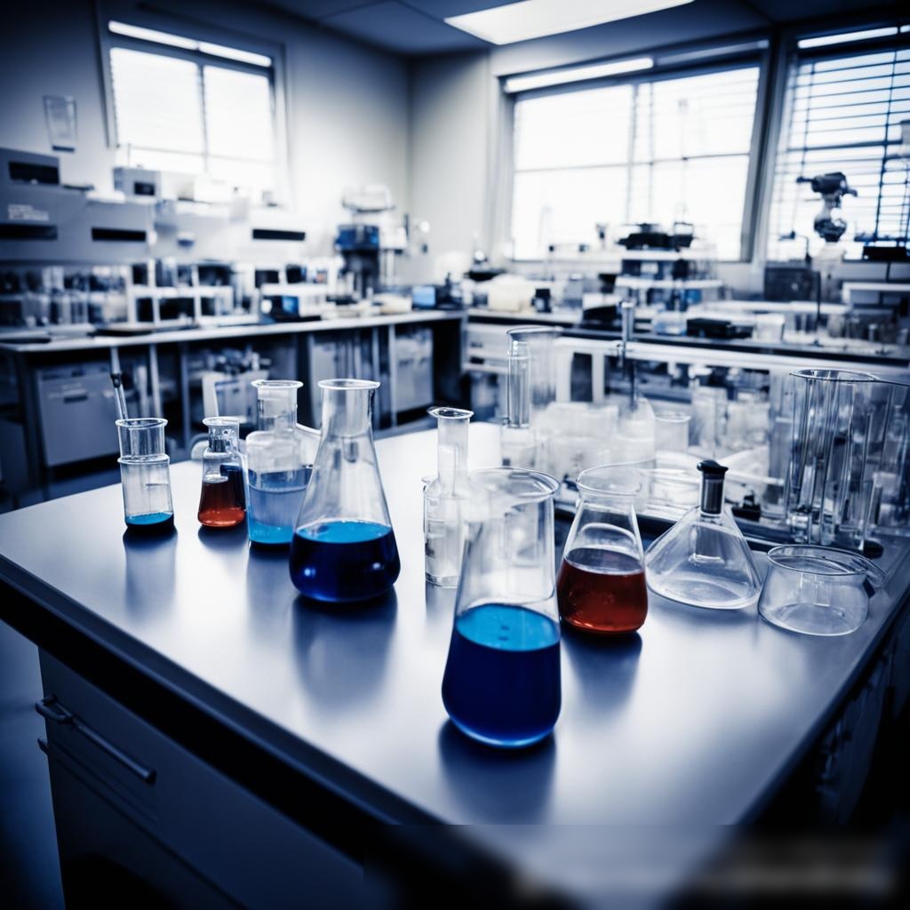 Высококачественное изображение химической лаборатории, фокусирующееся на материалах, используемых во взрывчатых веществах - Пример 3