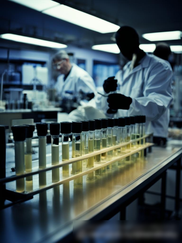 Высококачественное изображение химической лаборатории, фокусирующееся на материалах, используемых во взрывчатых веществах - Пример 5