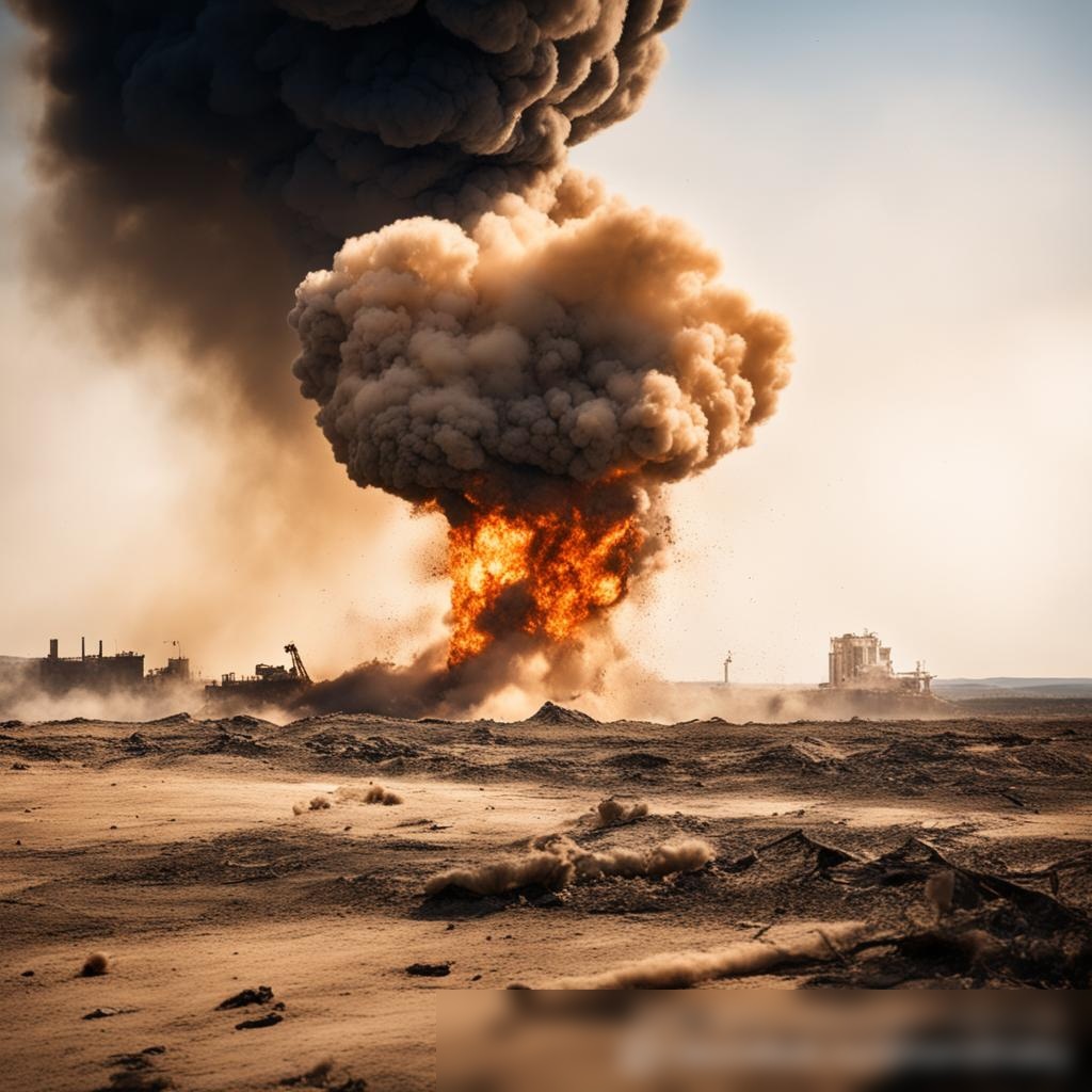 Сцена, изображающая последствия взрыва на контролируемом полигоне - Пример 3