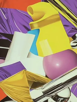 Vibrant 80s Retro Abstraction - Пример 2