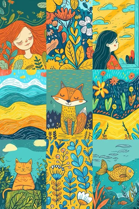 Whimsical Nature Collage - Пример 2