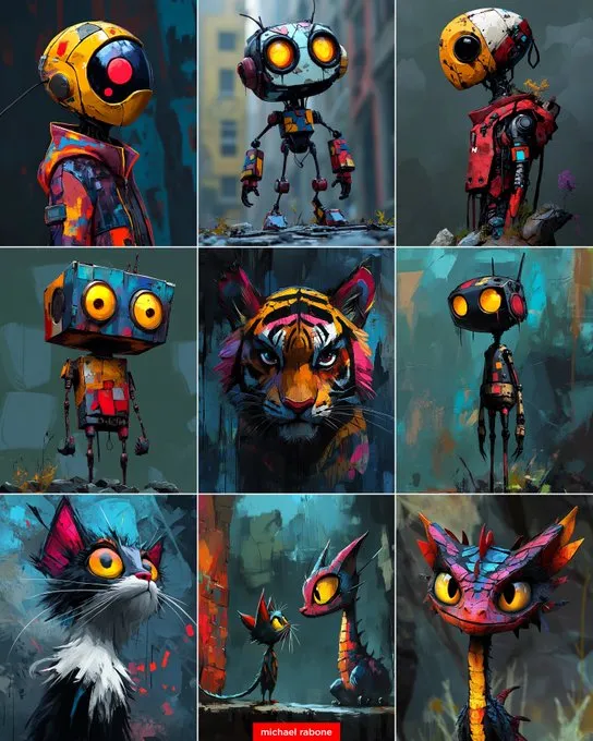 Vibrant Surreal Characters - Пример 2