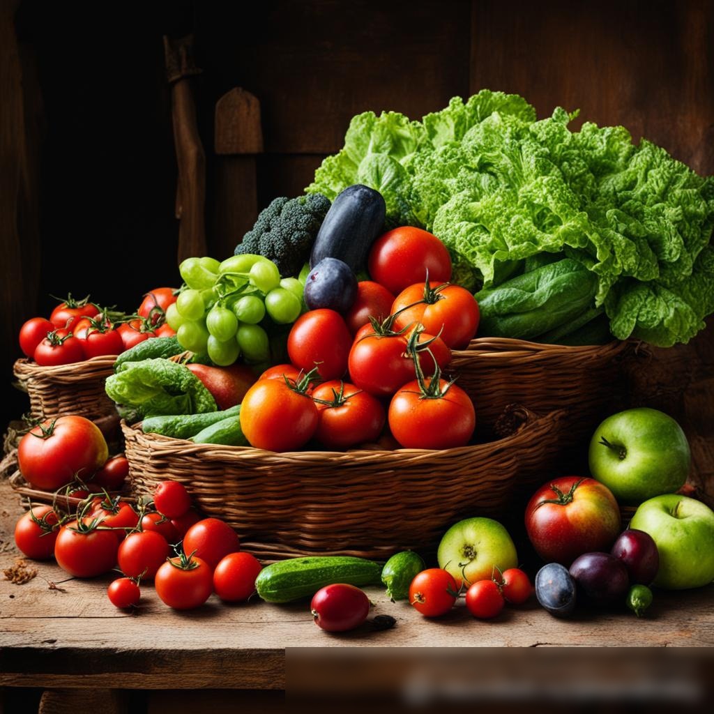 Изображение сельского стола с продуктами - Пример 3