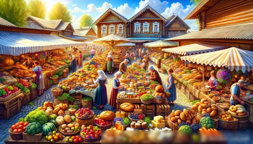 Изображение рынка на русской ферме - Пример 1