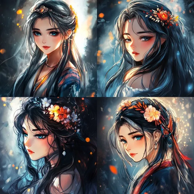 Painterly Floral Portraits - Пример 2