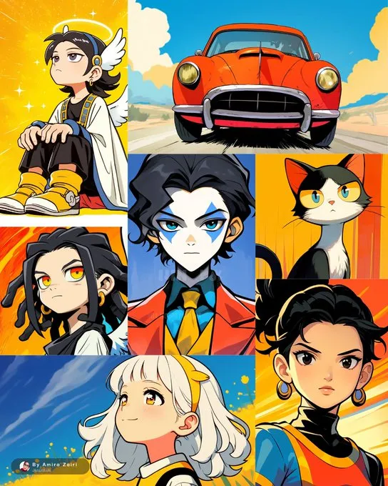 Vibrant Anime Collage - Пример 2