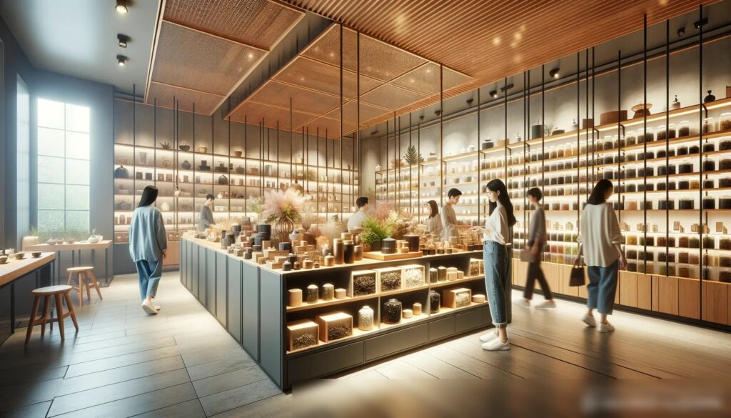 Интерьер современного чайного магазина - Пример 2