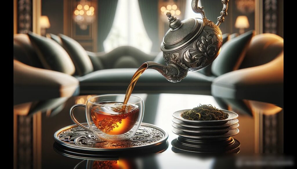 Элегантная композиция на глянцевой черной поверхности - Пример 2