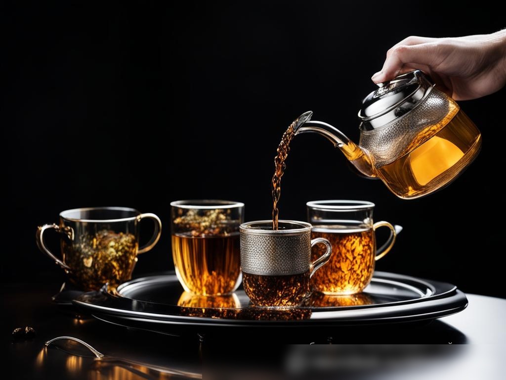 Элегантная композиция на глянцевой черной поверхности - Пример 4