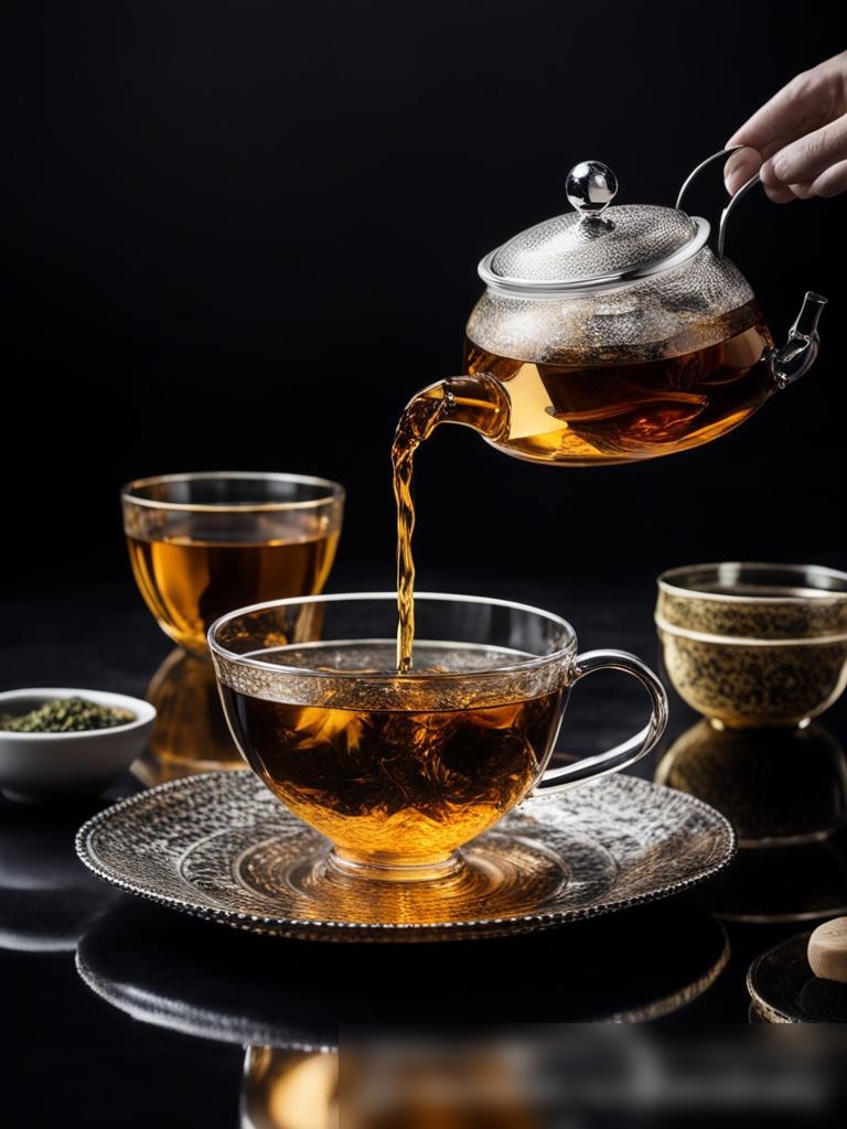 Элегантная композиция на глянцевой черной поверхности - Пример 5