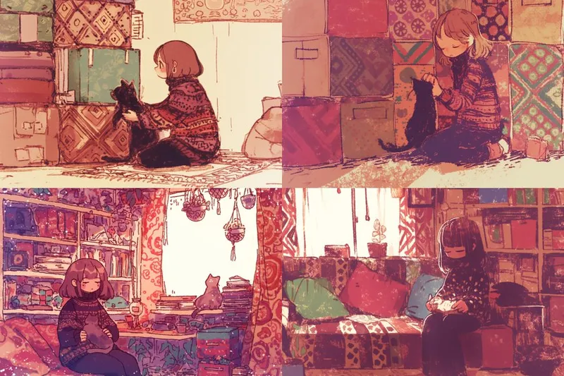 Warm Anime Street Scenes - Пример 3