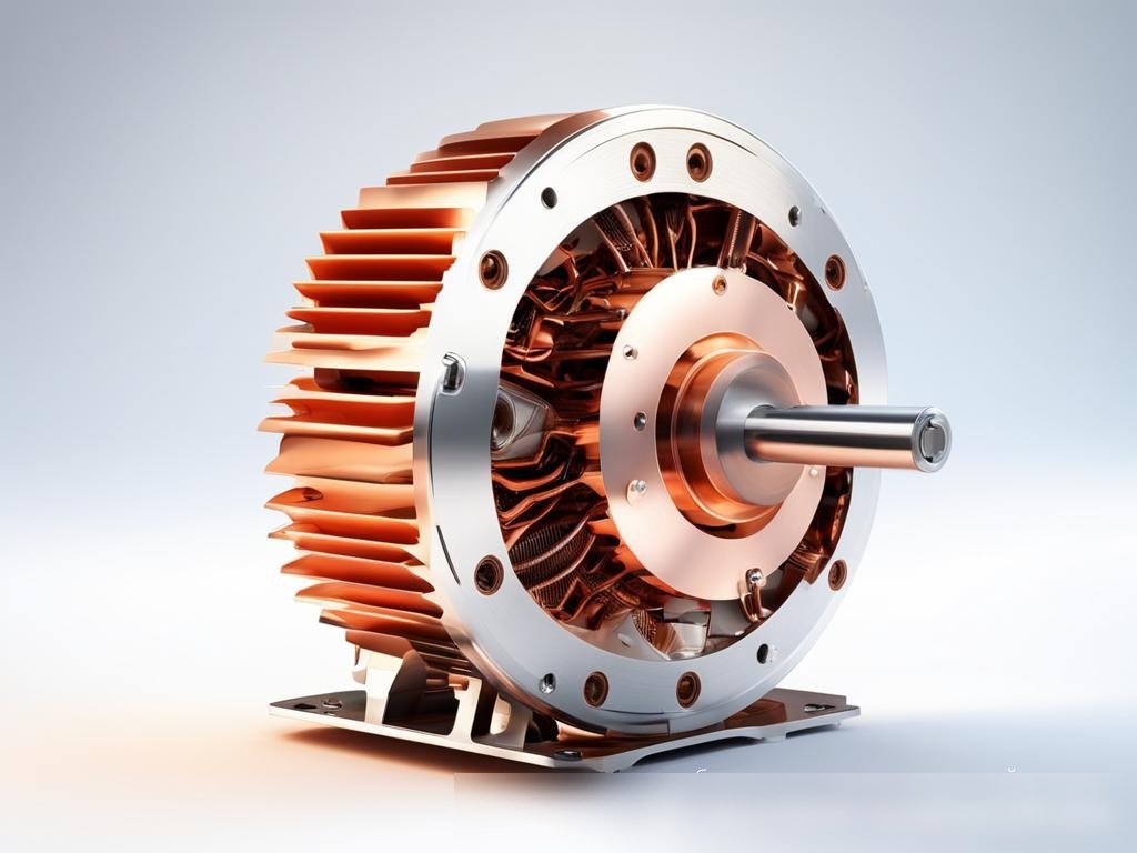 Современный электродвигатель на белом фоне - Пример 4