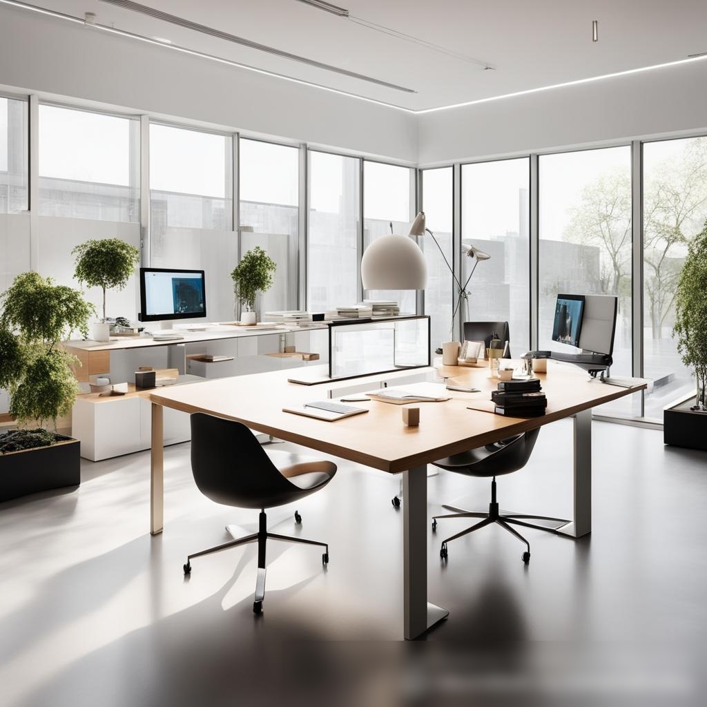 Изображение современного архитектурного офиса с минималистичным дизайном - Пример 3