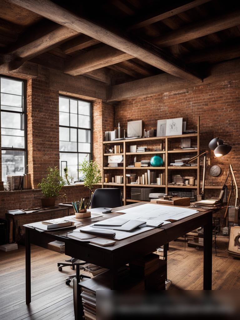 Изображение уютного архитектурного офиса в стиле лофт - Пример 5