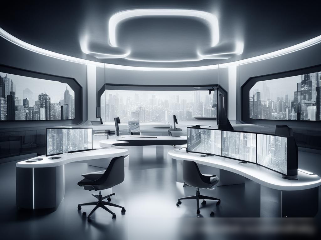 Изображение футуристического архитектурного офиса с передовыми технологиями - Пример 4