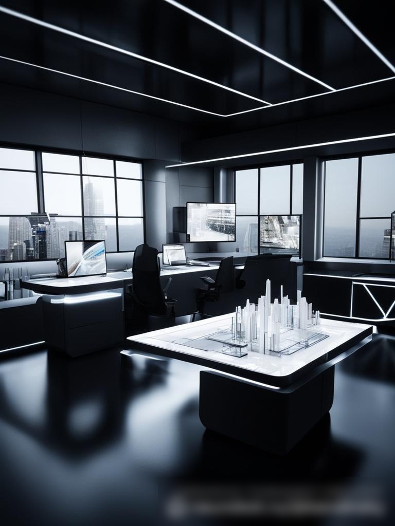 Изображение футуристического архитектурного офиса с передовыми технологиями - Пример 5