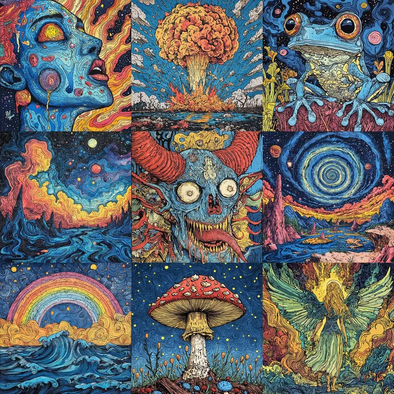 Psychedelic Surrealism with Vivid Colors - Пример 2