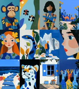 Vibrant Abstract Portraits and Landscapes - Пример 1