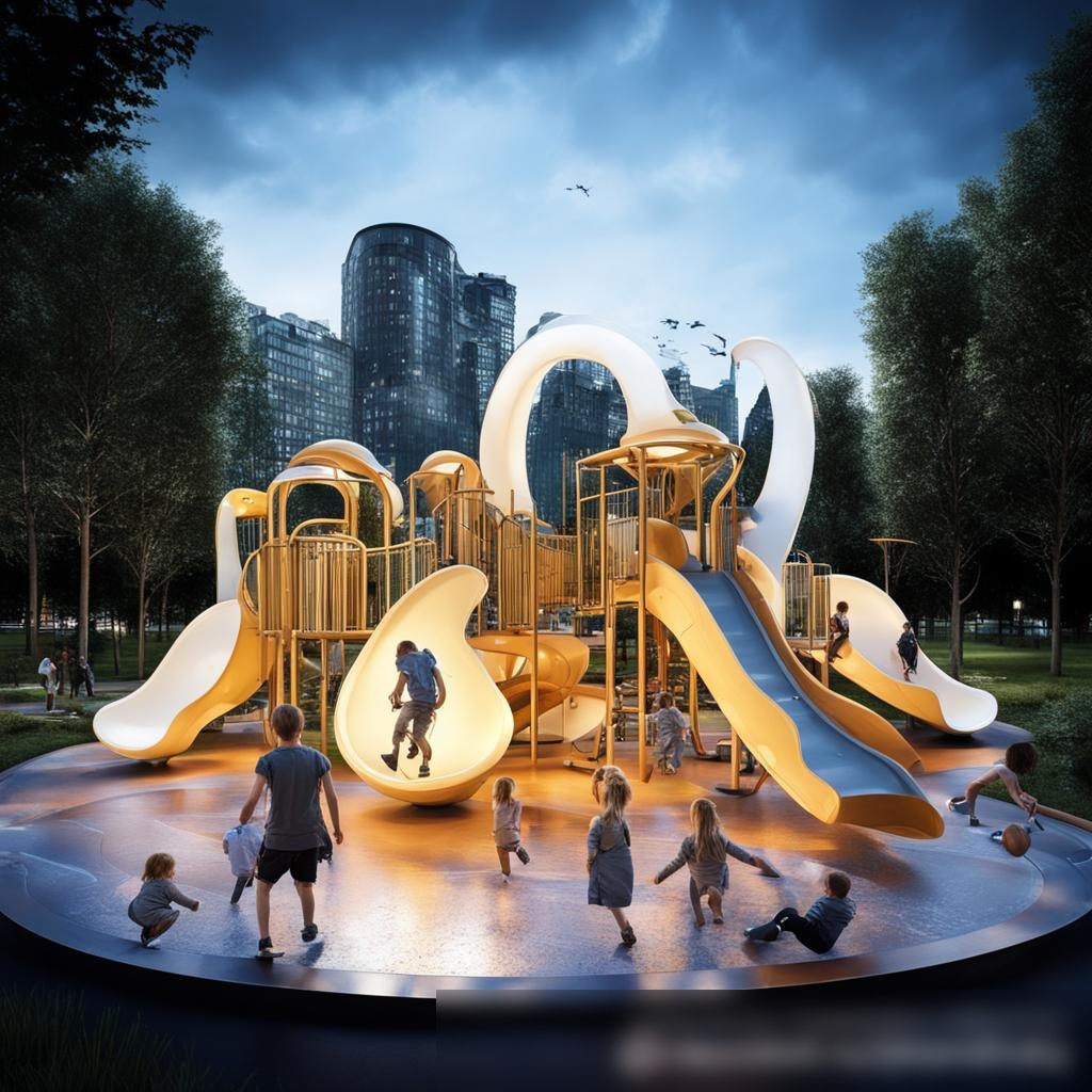 Футуристическая и высокотехнологичная детская площадка в России с передовым игровым оборудованием - Пример 3