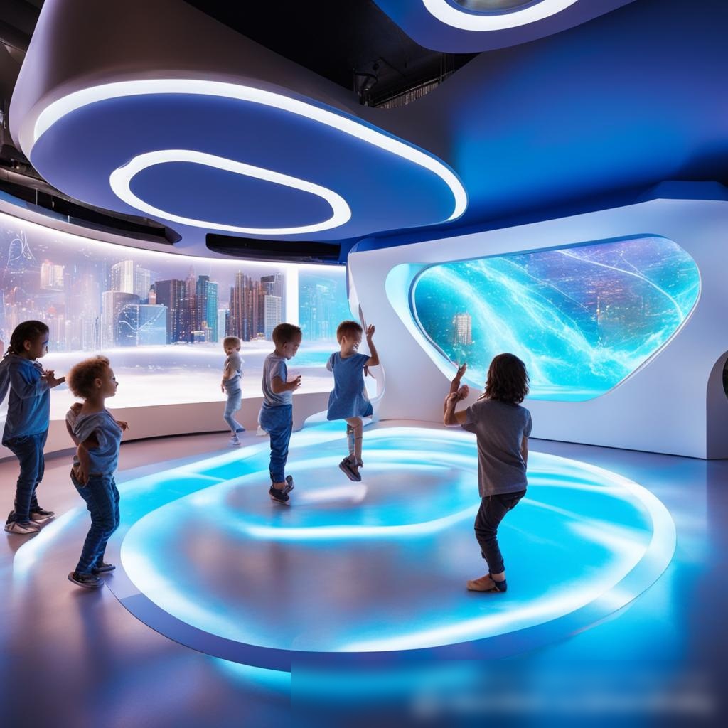 Футуристическая детская игровая площадка с интерактивными установками - Пример 3