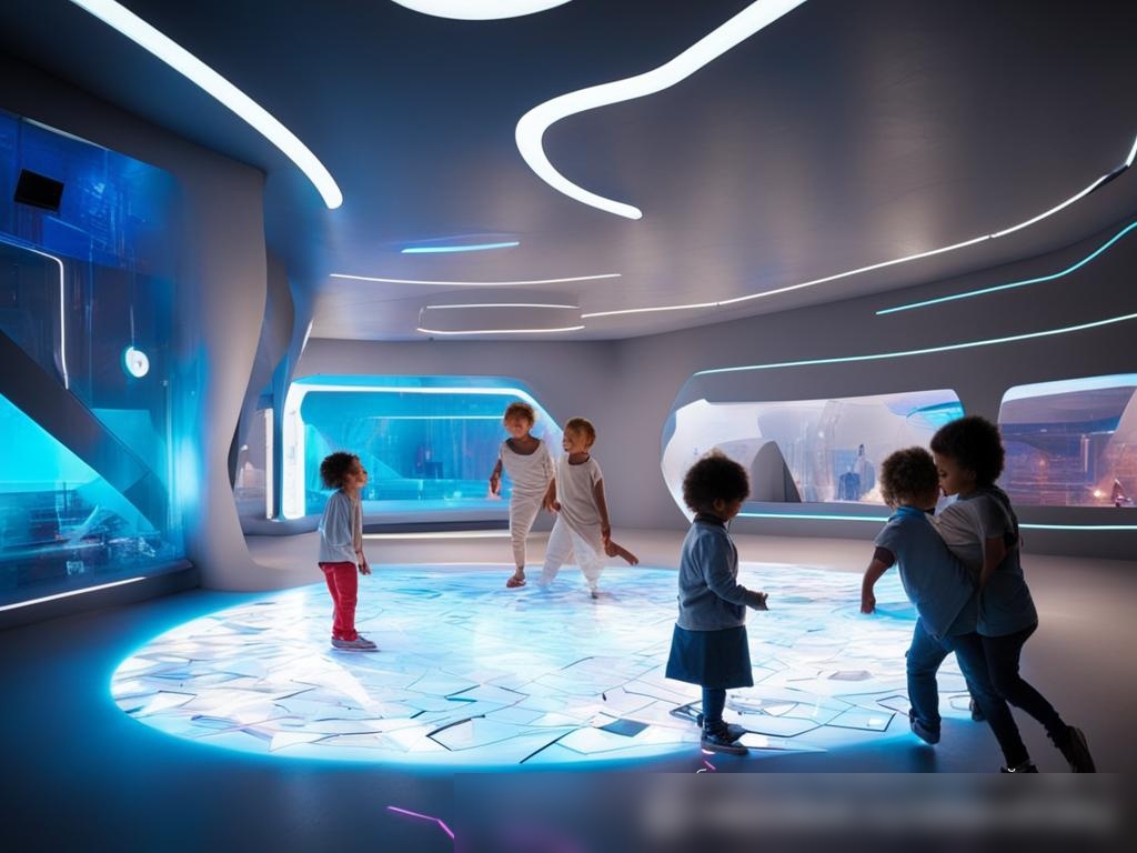 Футуристическая детская игровая площадка с интерактивными установками - Пример 4