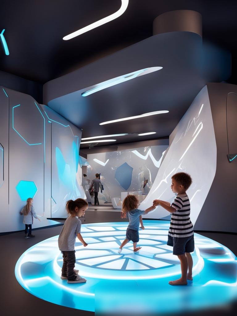 Футуристическая детская игровая площадка с интерактивными установками - Пример 5