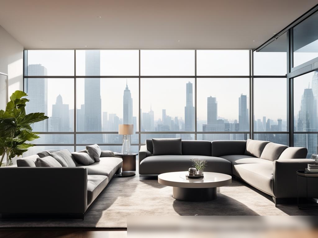 Современная и просторная гостиная в роскошной квартире - Пример 4