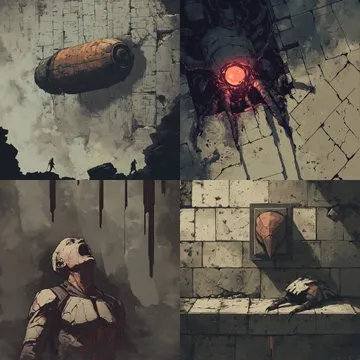 Dystopian Surrealism with Monochromatic Tones - Пример 1