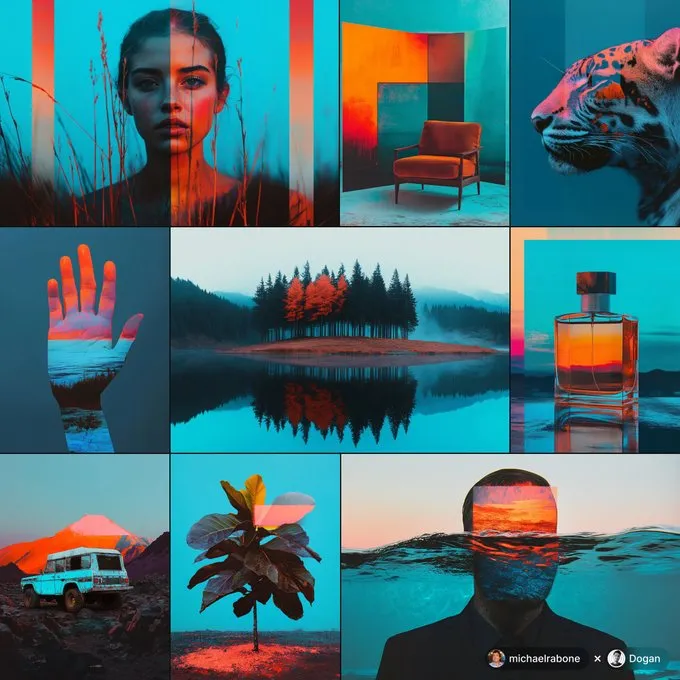 Vibrant Abstract Horse Portraits - Пример 2