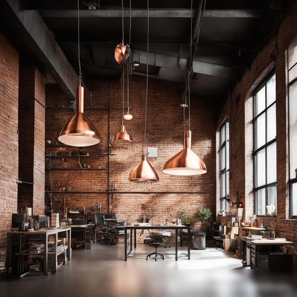 Художественная студия с высокими потолками и индустриальным стилем - Пример 3