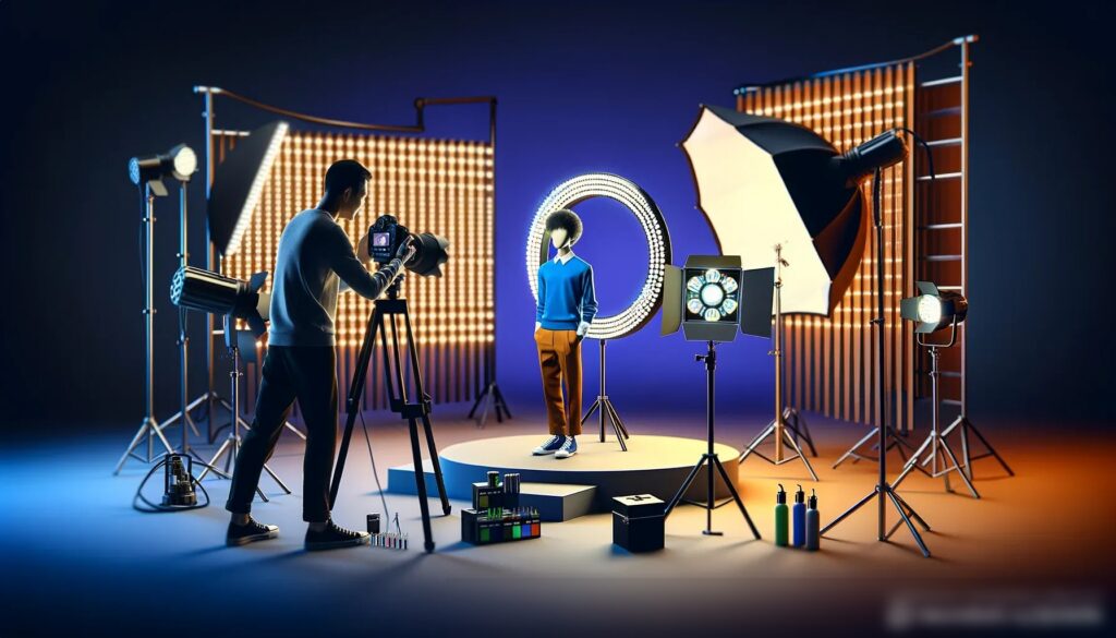 Профессиональная фотостудия с оборудованием на светодиодах - Пример 1