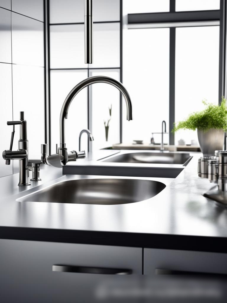 Современная кухня с набором из нержавеющей стали: Скачать изображение - Пример 5