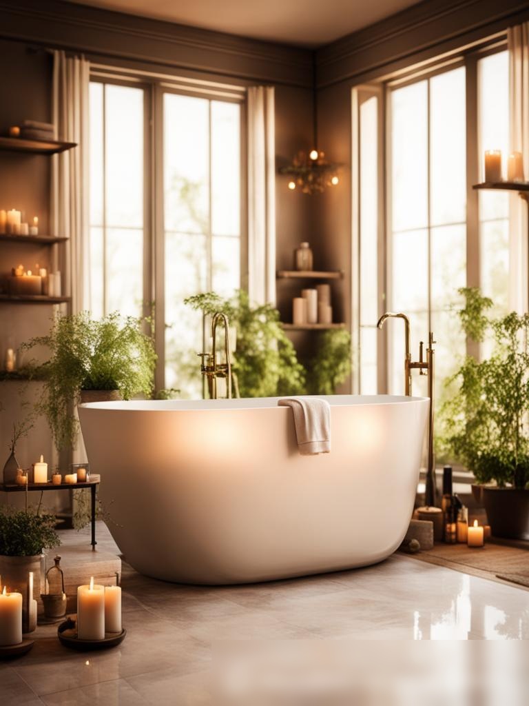 Элегантная ванная комната с роскошной ванной: Скачать изображение - Пример 5