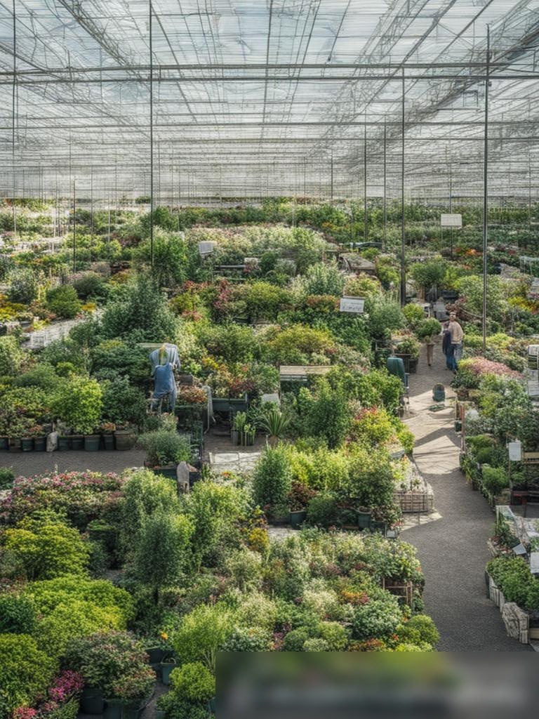 Секция садоводства и ландшафтного дизайна в строительном гипермаркете в солнечный день - Пример 5