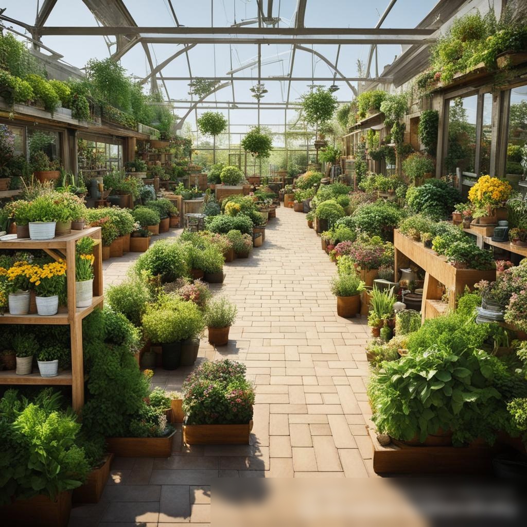 Динамичный вид садового центра строительного магазина - Пример 3