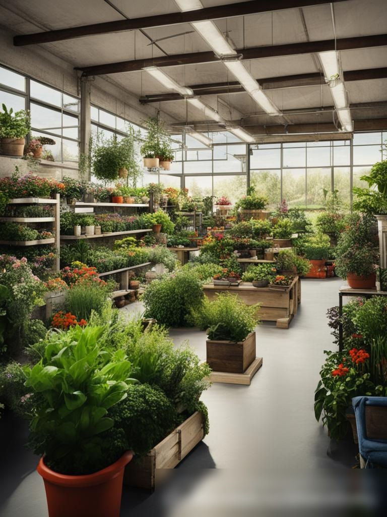 Динамичный вид садового центра строительного магазина - Пример 5