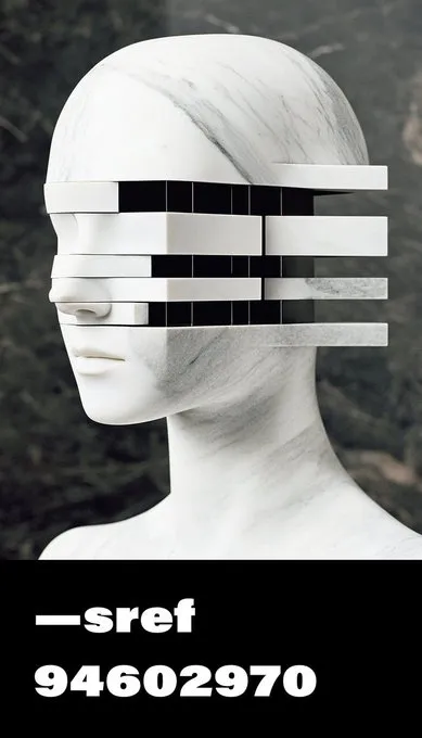 Fragmented Marble Portrait - Пример 2