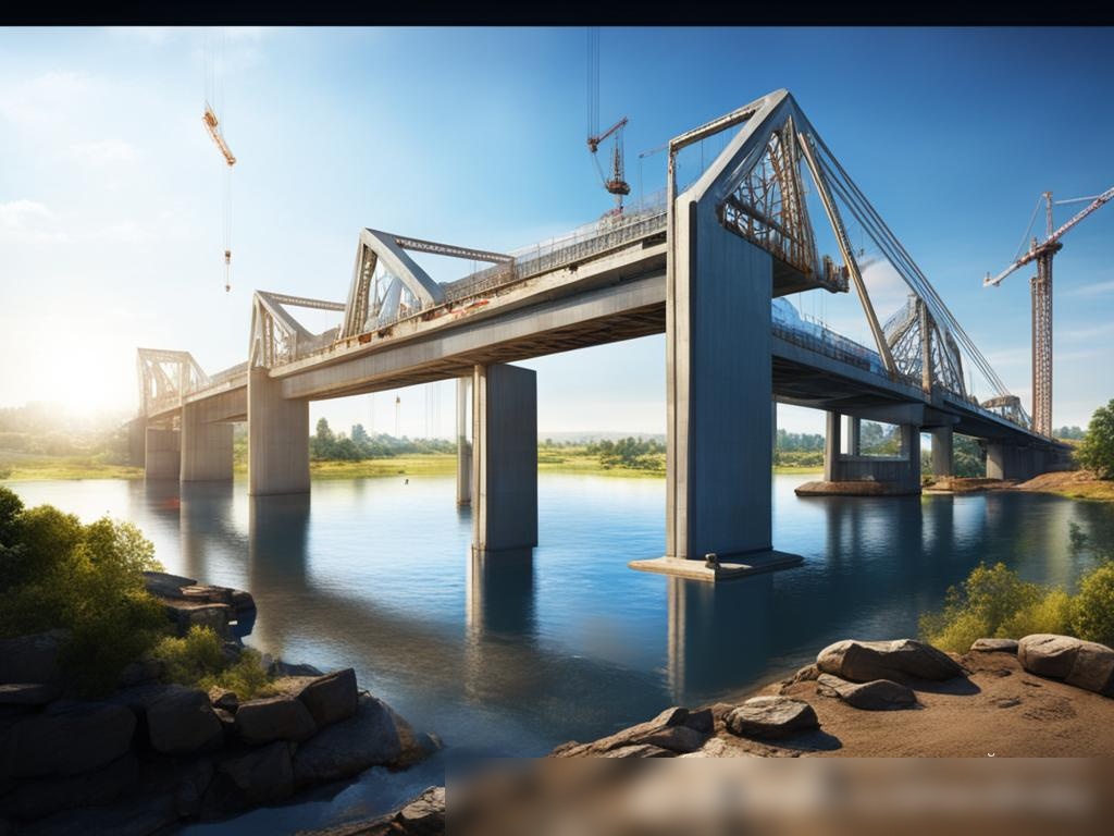 Изображение строительства современного моста - Пример 4