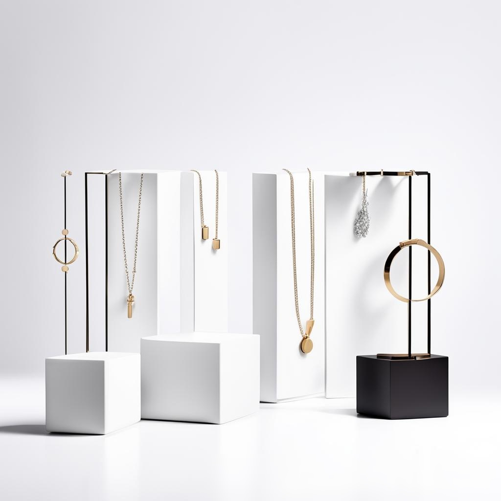 Современная минималистичная витрина с ювелирными украшениями - Пример 3