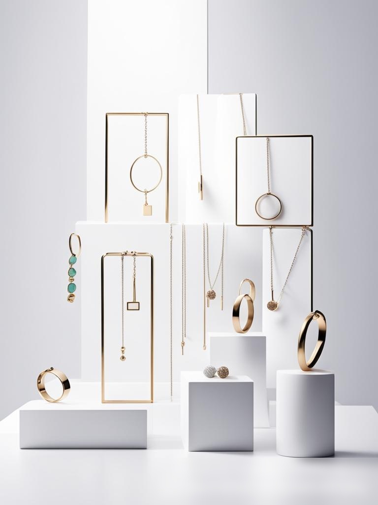 Современная минималистичная витрина с ювелирными украшениями - Пример 5