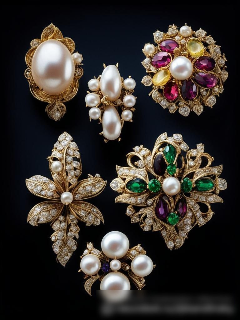 Крупный план роскошной коллекции винтажных ювелирных изделий - Пример 5