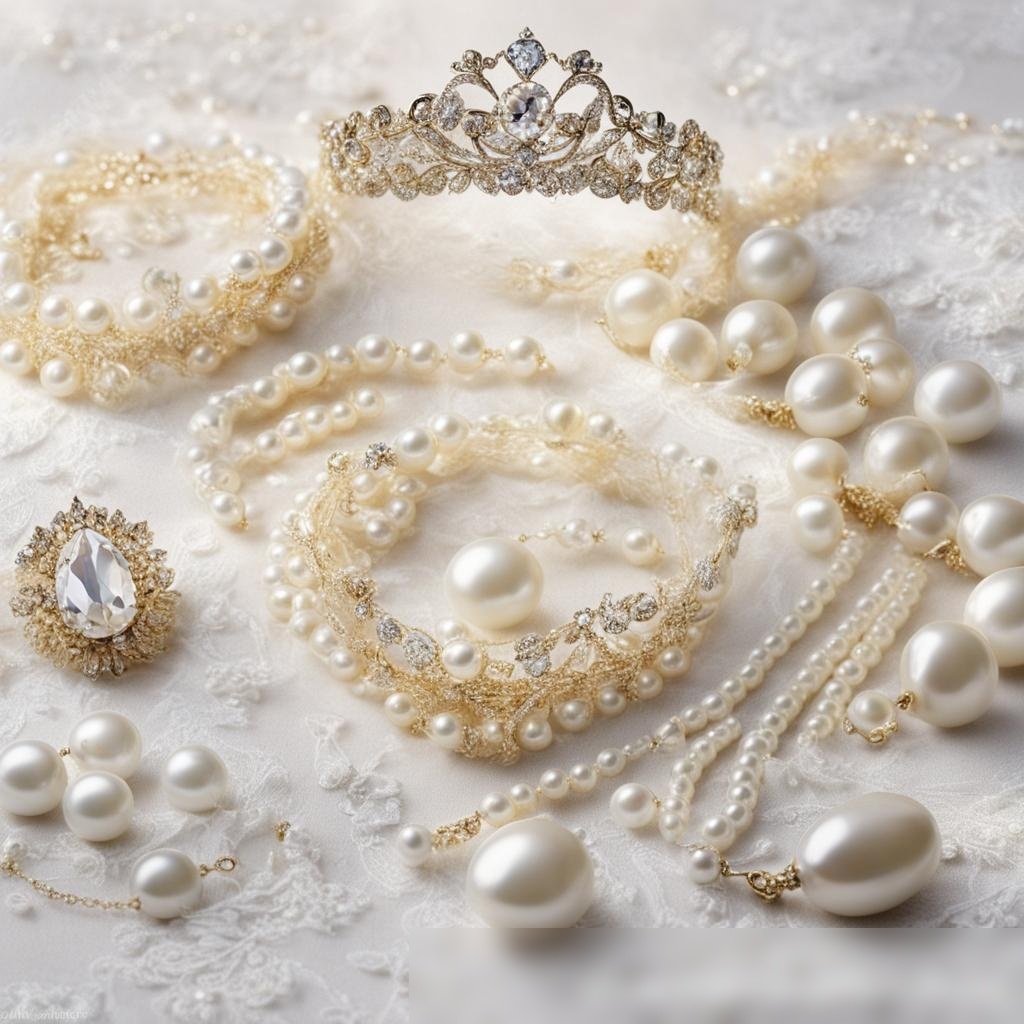 Элегантные свадебные украшения на кружевном фоне - Пример 3