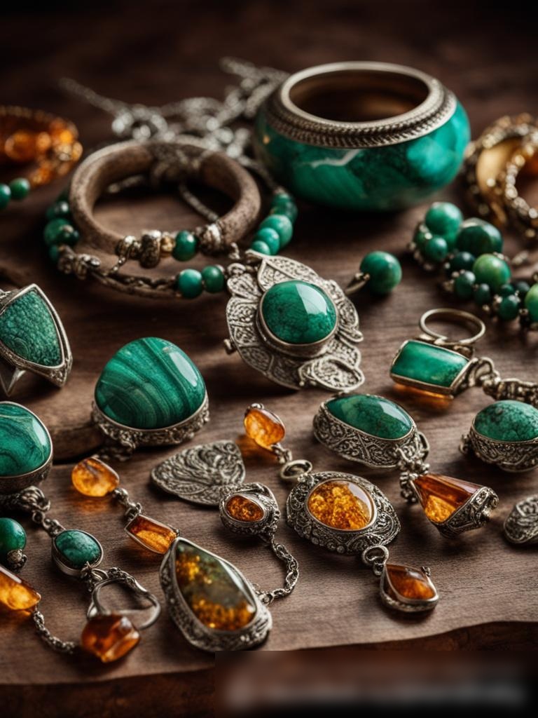 Изображение коллекции ручной работы этнических российских украшений - Пример 5