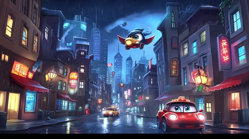 Monochrome Whimsical Portrait with Vintage Flair - Пример 4