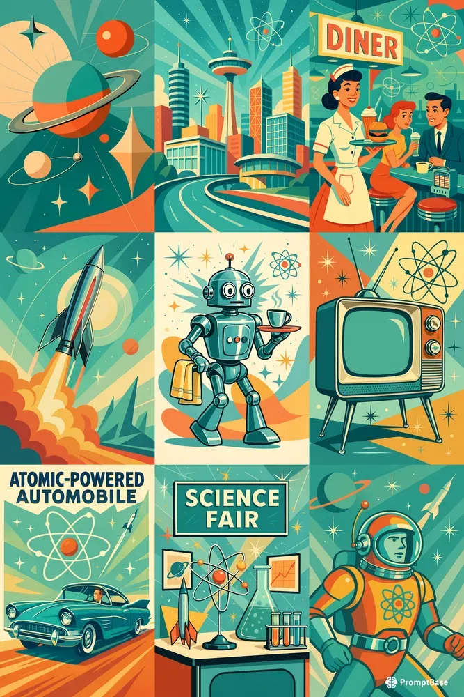Retro Atomic Age Illustration Studios - Пример 4